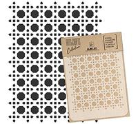 NAKLEO Pochoir pour Peinture Artisanat A3 30x42cm, Modèle en Plastique, Réutilisable, Rotin Bohème Rotang, DIY Bricolage Scrapbooking Décoration a Peindre, Mur Sol Bois Tissu Meuble