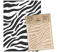 NAKLEO Pochoir pour Peinture Artisanat A3 30x42cm, Modèle en Plastique, Réutilisable, Zèbre Peau Animal Savane, DIY Bricolage Scrapbooking Décoration a Peindre, Mur Sol Bois Tissu Meuble