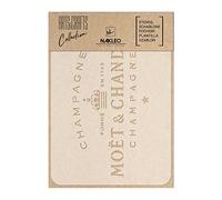 NAKLEO Pochoir pour Peinture Artisanat A4 21x30cm, Modèle en Plastique, Réutilisable, Champagne Vintage Inscription, DIY Bricolage Scrapbooking Décoration a Peindre, Mur Sol Bois Tissu Meuble