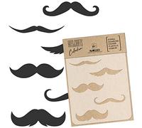 NAKLEO Pochoir pour Peinture Artisanat A4 21x30cm, Modèle en Plastique, Réutilisable, Moustache Élégance Coiffeur Ensemble, DIY Bricolage Scrapbooking Décoration a Peindre, Mur Sol Bois Tissu Meuble