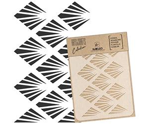 NAKLEO Pochoir pour Peinture Artisanat A4 21x30cm, Modèle en Plastique, Réutilisable, Palmier Art Déco, DIY Bricolage Scrapbooking Décoration a Peindre, Mur Sol Bois Tissu Meuble
