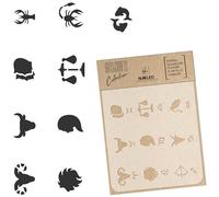 NAKLEO Pochoir pour Peinture Artisanat A4 21x30cm, Modèle en Plastique, Réutilisable, Zodiaque Signe Symbole, DIY Bricolage Scrapbooking Décoration a Peindre, Mur Sol Bois Tissu Meuble