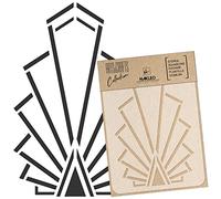 NAKLEO Pochoir pour Peinture Artisanat A5 15x21cm, Modèle en Plastique, Réutilisable, Art Déco Balustrade Gril, DIY Bricolage Scrapbooking Décoration a Peindre, Mur Sol Bois Tissu Meuble