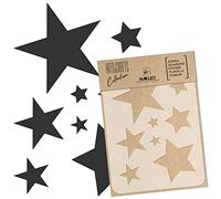 NAKLEO Pochoir pour Peinture Artisanat A5 15x21cm, Modèle en Plastique, Réutilisable, Étoiles Ciel Espace, DIY Bricolage Scrapbooking Décoration a Peindre, Mur Sol Bois Tissu Meuble