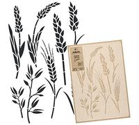 NAKLEO Pochoir pour Peinture Murale Grand Format 43x64cm, Modèle en Plastique et Réutilisable, Céréales Épis Blé, DIY Bricolage Artisanat Décoration a Peindre, Bois Tissu Mueble