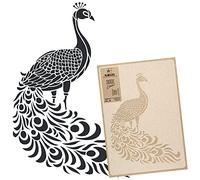 NAKLEO Pochoir pour Peinture Murale Grand Format 43x64cm, Modèle en Plastique et Réutilisable, Chinois Japonais Royal Paon, DIY Bricolage Artisanat Décoration a Peindre, Bois Tissu Mueble