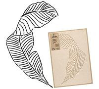 NAKLEO Pochoir pour Peinture Murale Grand Format 43x64cm, Modèle en Plastique et Réutilisable, Feuille Banane Art Déco Contour, DIY Bricolage Artisanat Décoration a Peindre, Bois Tissu Mueble