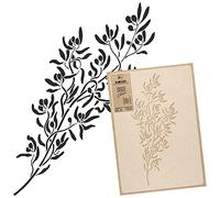 NAKLEO Pochoir pour Peinture Murale Grand Format 43x64cm, Modèle en Plastique et Réutilisable, Olive Branche Bifurquer Arbre, DIY Bricolage Artisanat Décoration a Peindre, Bois Tissu Mueble