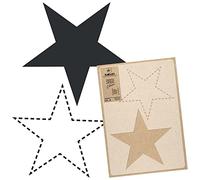 NAKLEO Pochoir pour Peinture Murale Grand Format 43x64cm, Modèle en Plastique et Réutilisable, Pointillé Étoile Géométrique, DIY Bricolage Artisanat Décoration a Peindre, Bois Tissu Mueble
