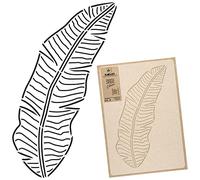 NAKLEO Pochoir pour Peinture Murale Grand Format 59x95cm, Modèle en Plastique et Réutilisable, Feuille Banane Art Déco Contour, DIY Bricolage Artisanat Décoration a Peindre, Bois Tissu Mueble