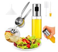 NAKOSITE Presse Agrumes Professionnel [Kit 5-en-1] avec Spray Huile Cuisine, Pinceau cuisine, Entonnoir & Goupillon bouteille - Anti-Rouille - Pour Citrons, Oranges & Cocktails - Facile à Nettoyer