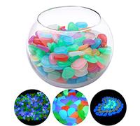 NAKUPENDA Pierre Luminescentes 200 Pièces Bleu Galet Lumineux Galets Pierres Glow in The Dark Pebble Stones pour Aquarium Fish Tank Garden Path Plantes en Pot (Couleurs Mélangées)