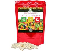 NAKURU | Multi-Vitamines | Gamme Boost | Fabriqué en France | Vitamine A + D3 + C + Groupe B (500 Gélules de 385mg / Poids Net: 192,5g)