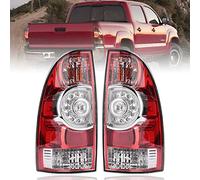 Nakuuly Tail Light Rear Lamp Compatible With 2005-2015 Toyota Tacoma Pickup Driver and Passenger Side LED Lens Taillights Brake Signal Assembly with Bulb and Harness