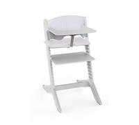 NALA - Chaise haute en bois - gris - coussin tablette