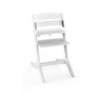 Geuther Nala Chaise haute en bois pour enfant évolutive I Chaise haute ergonomique pour bébé à adulte Hauteur réglable avec système One-Click Charge maximale 90 kg I Couleur blanche
