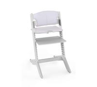 NALA - Chaise haute en bois grise - coussin