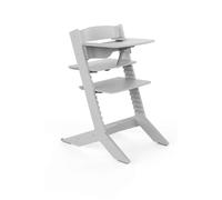 NALA - Chaise haute en bois avec tablette - gris