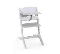 NALA - Chaise haute en bois - gris - coussin tablette