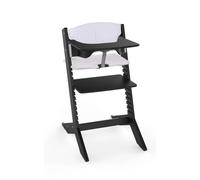 Chaise haute évolutive Nala Noire avec tablette et coussin