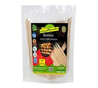 nalAmudhu Lot de 100 brochettes en bambou - Pour barbecue, four à micro-ondes et poêle (6 Inch = 6.4 cm)