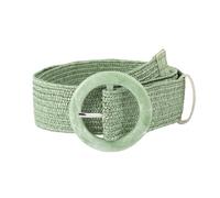NALANY Ceinture Tressée pour Femmes Bretelles Tressées Décontractées Taille Large De 5 Cm Boucle Centrale Ronde À Une Seule Branche(100cm/39, Green)