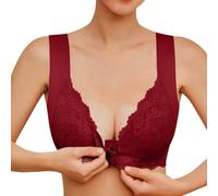 NaLatia 2024 Soutien Gorge sans Armature Fermeture Devant, Brassière Sport Ouverture Devant Lace Bra Confortable Quotidien pour Yoga Sport