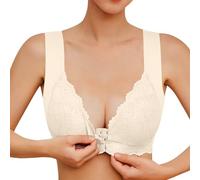 NaLatia 2024 Soutien Gorge sans Armature Fermeture Devant, Brassière Sport Ouverture Devant Lace Bra Confortable Quotidien pour Yoga Sport