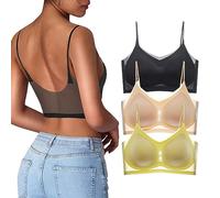 NaLatia 3 Pièces Soutien-Gorge Ultra Fin en Soie glacée Brassière Confortable Seamless Respirant sans Armature Soutien-Gorge Soie de Glace sans Couture Push up pour Yoga Sport