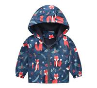 NaLatia Blouson Coupe-Vent Enfant Veste Capuche Manteau Manche Longue Manteaux Printemps Automne Mignon Coloré Animal Imprimé Légers Respirant Doublure Zipper Outwear Bébé 1-5 Ans