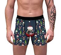 NaLatia Caleçon Personnalisé Homme, Boxer Noël Sport Pas Cher Rigolo, Microfibre Shorty Transparent Sous-Vêtements, Nouveauté