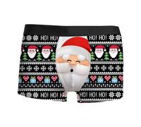 NaLatia Caleçon Personnalisé Homme, Boxer Sport Noël en Coton, Pas Cher Rigolo Microfibre Shorty Transparent Sous-Vêtements