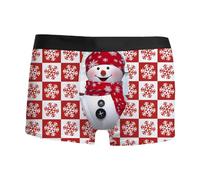 NaLatia Calecon Personnalise Homme, Homme Calecon Noël, Sport Boxer Homme Coton Pas Cher Rigolo Noel Calecon Microfibre Shorty Transparent sous-Vêtements, Caleçon de nouveauté Personnalisé