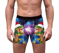 NaLatia Calecon Personnalise Homme, Homme Calecon Noël, Sport Boxer Homme Coton Pas Cher Rigolo Noel Calecon Microfibre Shorty Transparent sous-Vêtements, Caleçon de nouveauté Personnalisé