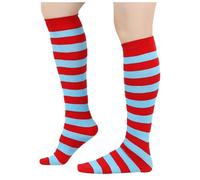 NaLatia Chaussette De Noel Chaussettes Hautes Montantes Chaussette de Genoux Longues Cuisse Chaussettes Montantes pour Filles et Femmes