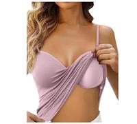 NaLatia Femme débardeur avec Soutien-Gorge intégré Débardeur de en Yoga Gilet rembourré à Bretelles Ajustables Débardeurs pour Femmes Soutien-Gorge Legami Saint Valentin Camis et débardeurs femme