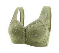 NaLatia Femme Soutien Gorge Post Operatoire Sport Fermeture Devant sans Armature Brassiere Yoga (01 Vert, 50)