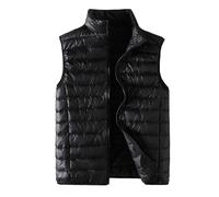 NaLatia Homme Doudoune Sans Manche Gilet Ultra Légère Veste Manteau Parka Blouson Zippée Casual Chaud Manteau Matelassée Rembourrée Blouson Zippée