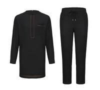 NaLatia Hommes Hauts Pantalons Ensemble 2 pièces Tenue Ensemble vêtements africains Hommes Costume Africain Dashiki Chemise avec Pantalon