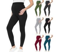 NaLatia Leggings de maternité Taille Haute Legging Grossesse Femme Pantalon de maternité Opaque Leggings de Grossesse Elastique Souple Maternité Mode Maison Yoga Sport
