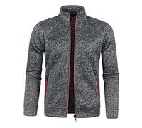 NaLatia Polaire Homme Veste Zippée à Manches Longues Pull Hiver Automne Sweat Coupe Régulière Automne Sweat Tops avec Poches Zippées Grande Taille