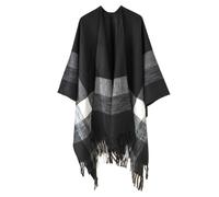 NaLatia Poncho Femme Hiver Élégant Châle Femme Chaud Poncho Cape Réversible Écharpe Châle Hiver Automne Cadeau de Noël pour Femme