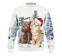 NaLatia Pull Moche De Noel Homme Pull de Noel Homme Noel 3D Rigolo Femme Pere Noel Renne Dre Le Ugly Christmas Jumper Cerf Sweat Shirt