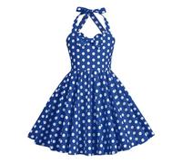 NaLatia Robe Fille de soirée rockabilly années 50 sans manches, dos nu, style rockabilly, Fille robe de fête de mariage