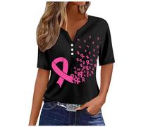 NaLatia Ruban rose de sensibilisation au cancer du sein Rose octobre T-Shirt (01 Noir, XL)
