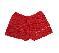 NaLatia Short de Bain Femme en Tricot Crochet - Mini Short de Plage Sexy Chic Shorts et Bermudas Slip Boxer Plage Cache-Maillots et Sarongs Cache-Maillot de Bain en Maille Crochetée