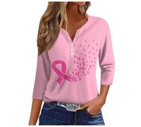 NaLatia T-Shirt Octobre Rose Ruban Pour Sensibilisation Au Cancer Du Sein