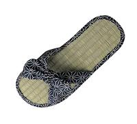 NaLatia Tongs pour Homme Et Femme, Pantoufles De Paille Été Bambou Flip Flops Sandales pour Adultes Chaussures De Plage Et Piscine pour Couple Claquettes Antidérapant Pantoufles Plat Léger