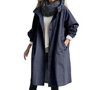 NaLatia Veste Femme Coupe Vent Impermeable Pluie De Imperméable Trench Manteau Coat Poncho Vêtements Imperméables Hiver Long Mi Saison Parka Vetements Ciré