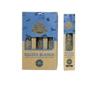 NALE. ULLAS - Encens de Sauge Blanche Bio - 25g - Bâtonnets Roulés à la Main - Purification de la Maison et Élimination des Énergies Négatives - Parfum Herbacé Naturel et Spirituel
